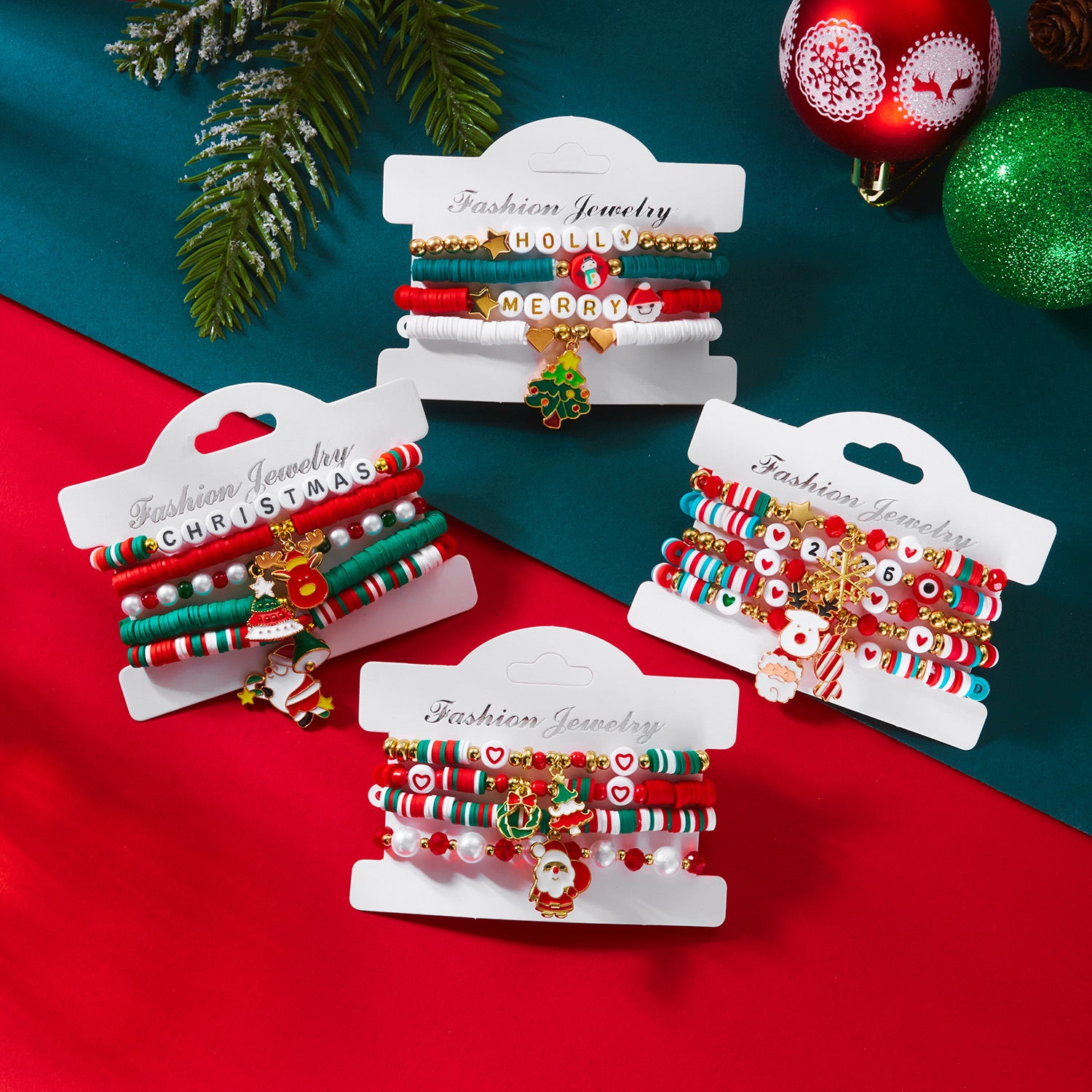 Wholesale Christmas multi-layer bracelet set